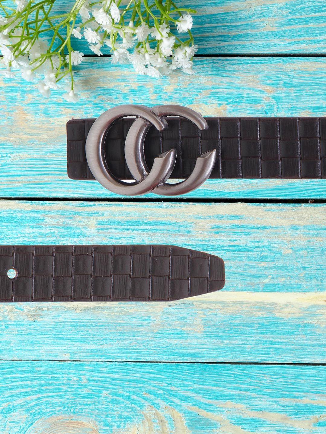 calvadoss girls textured leather belt