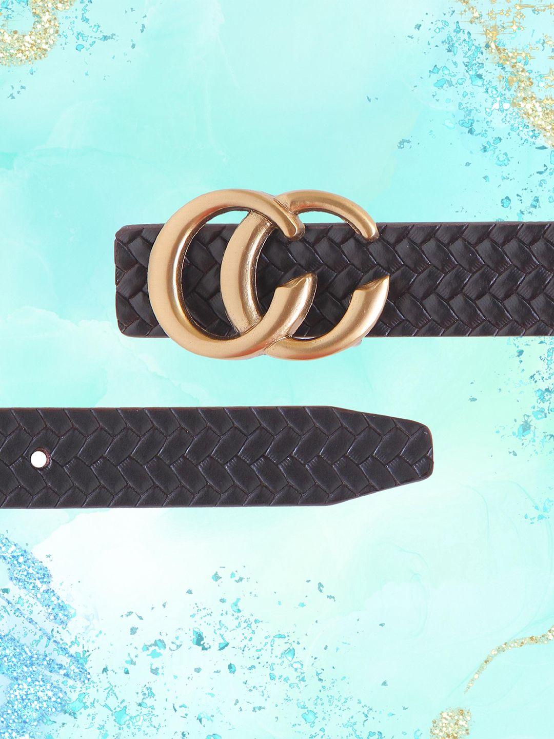 calvadoss girls textured leather belt