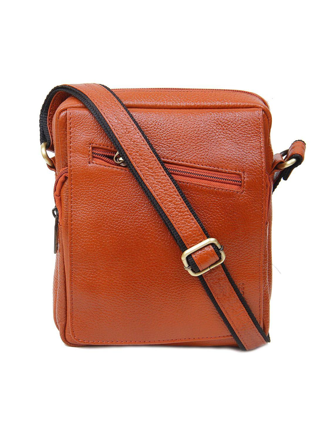calvadoss leather structured sling bag