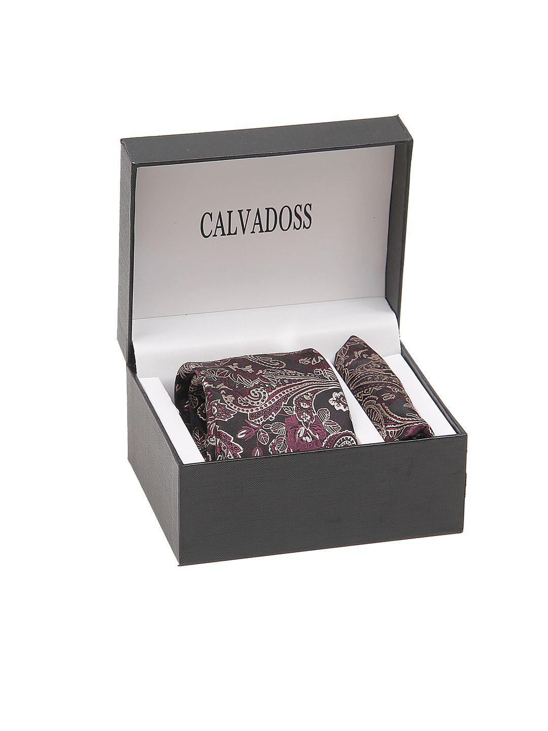 calvadoss men printed  accessory gift set