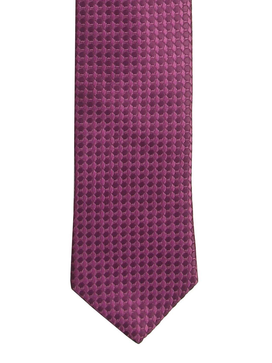 calvadoss men purple woven design broad tie