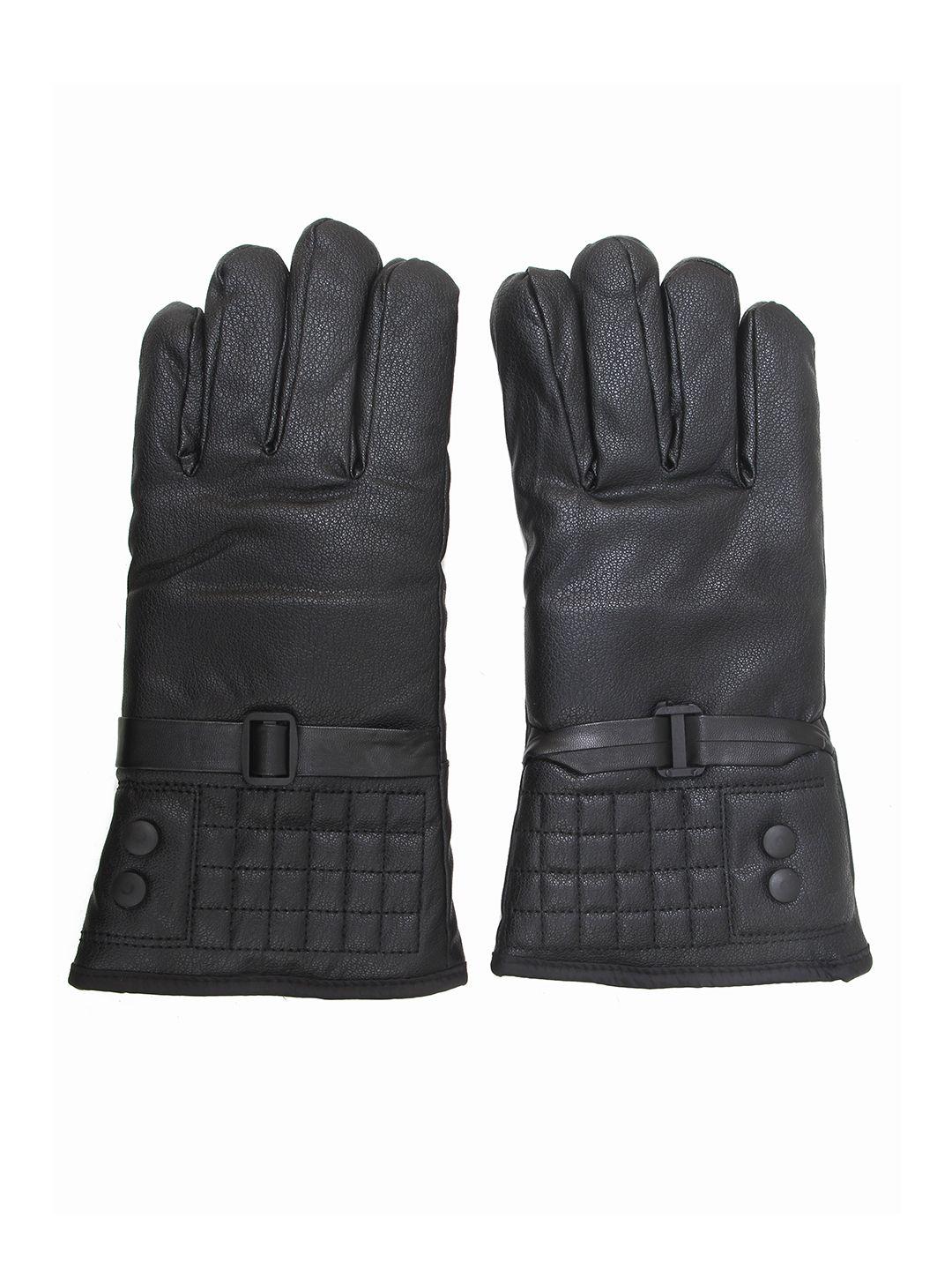 calvadoss men windproof faux leather winter gloves