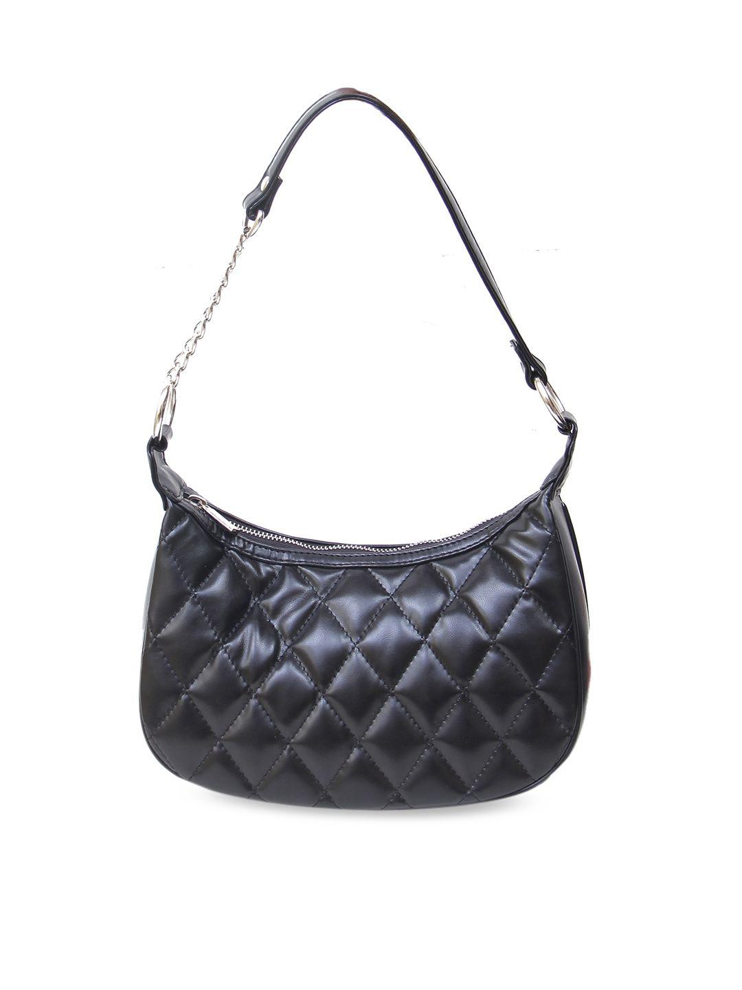 calvadoss textured half moon hobo bag with quilted