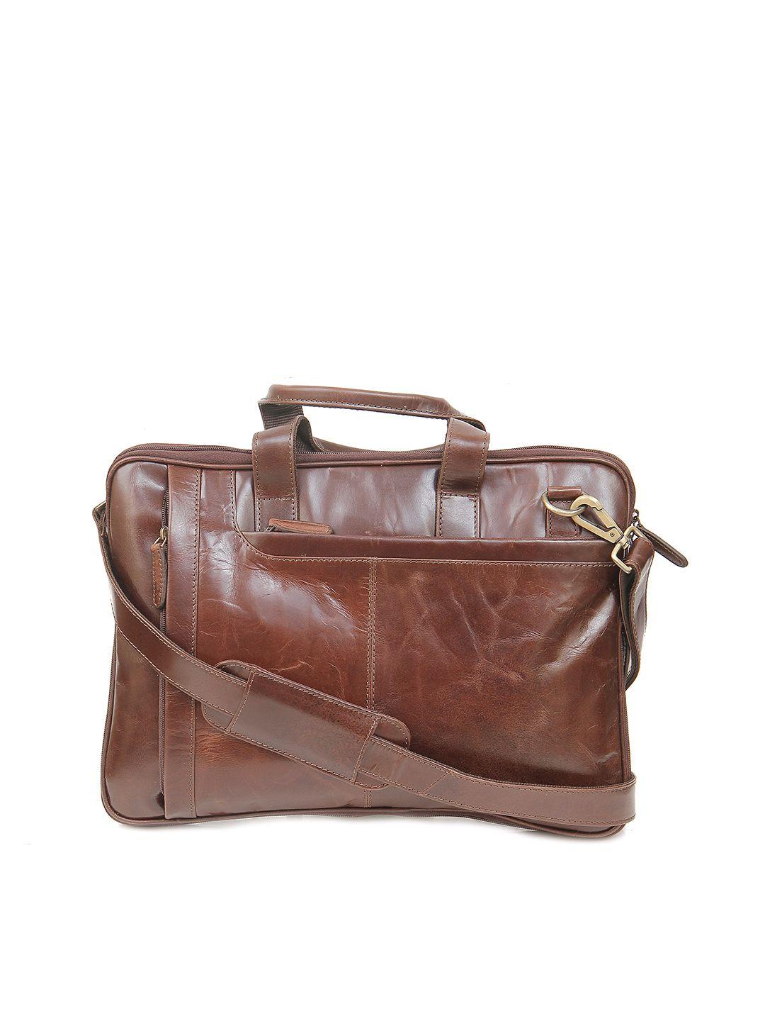 calvadoss women textured leather laptop bag