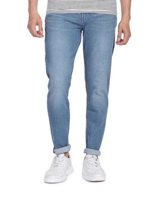 calvin klein jeans blue tapered fit jeans