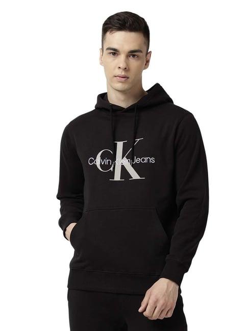 calvin klein jeans ck black/porpoi embroidery regular fit hoodie