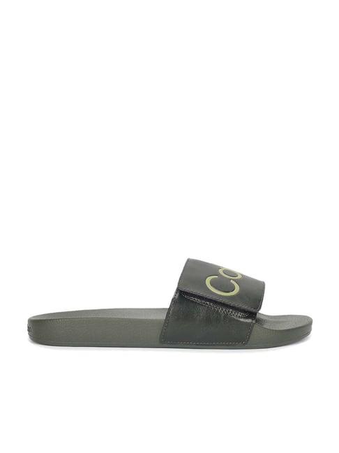 calvin klein jeans europe olive slide sandals