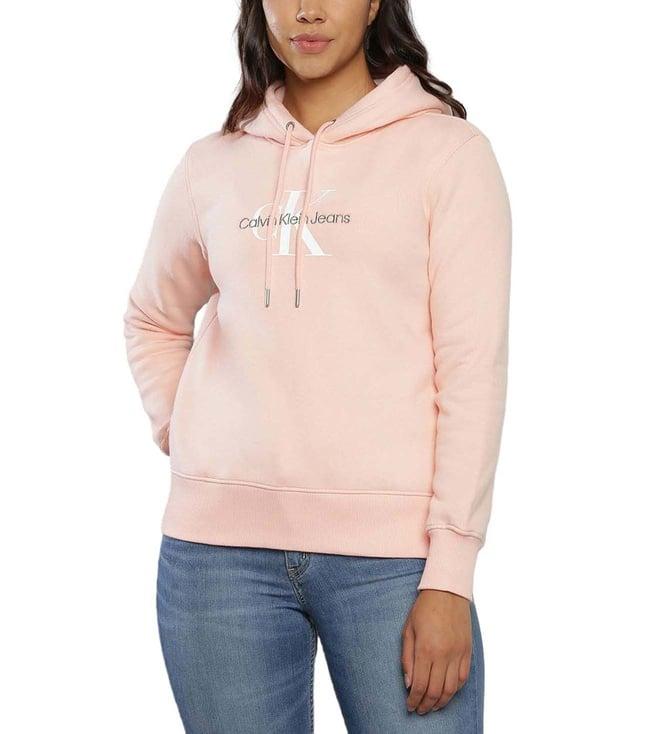 calvin klein jeans faint blossom logo regular fit hoodie