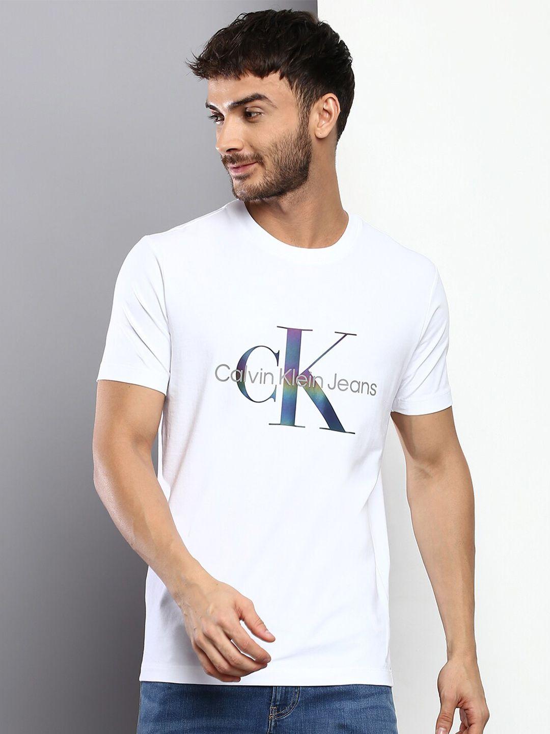 calvin klein jeans men cotton  typography printed t-shirt