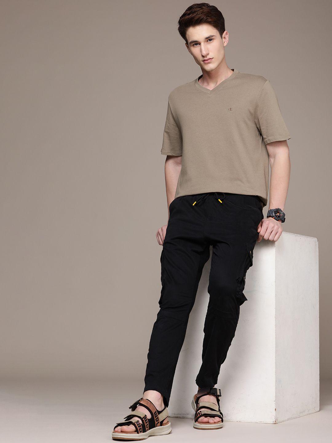 calvin klein jeans men v-neck pure cotton t-shirt
