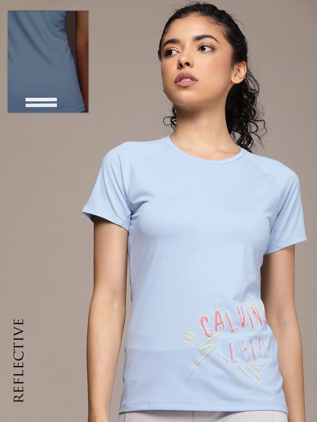 calvin klein jeans women brand logo printed sports t-shirt