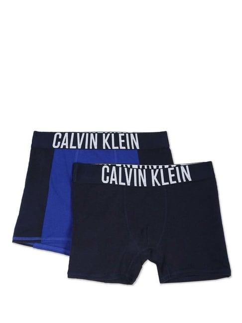 calvin klein kids deep marine logo boxers (pack of 2)