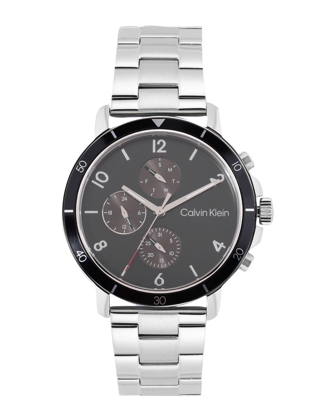 calvin klein men gauge sport bracelet style analogue multi function watch 25200067-black