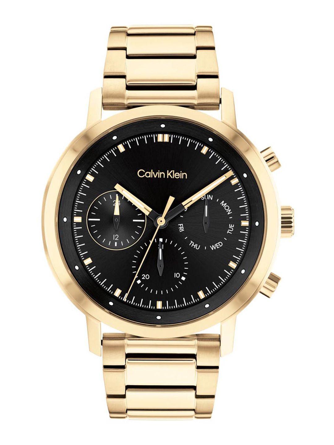 calvin klein men gauge stainless steel bracelet style multifunction watch 25200065