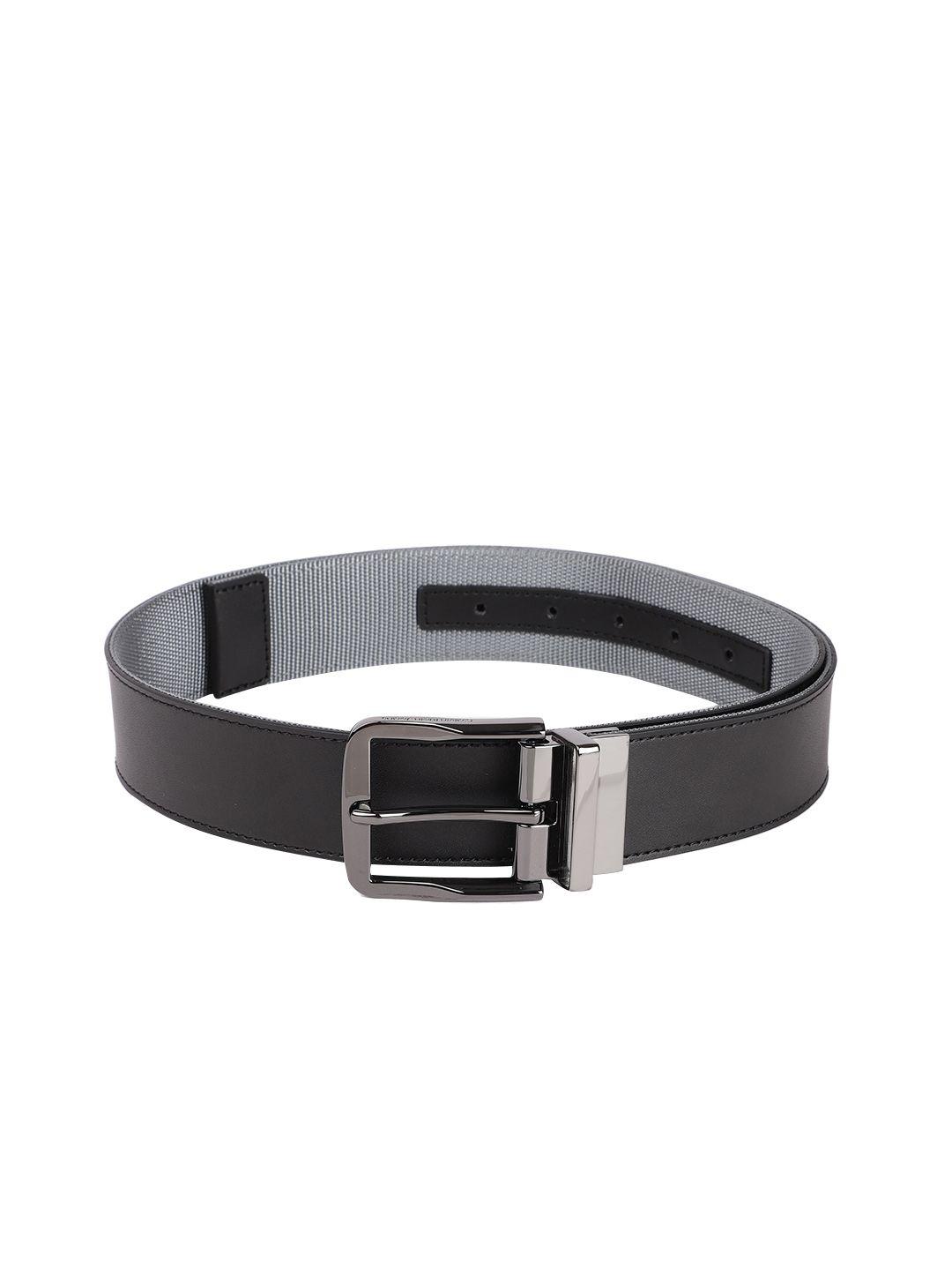 calvin klein men solid & textured leather reversible belt