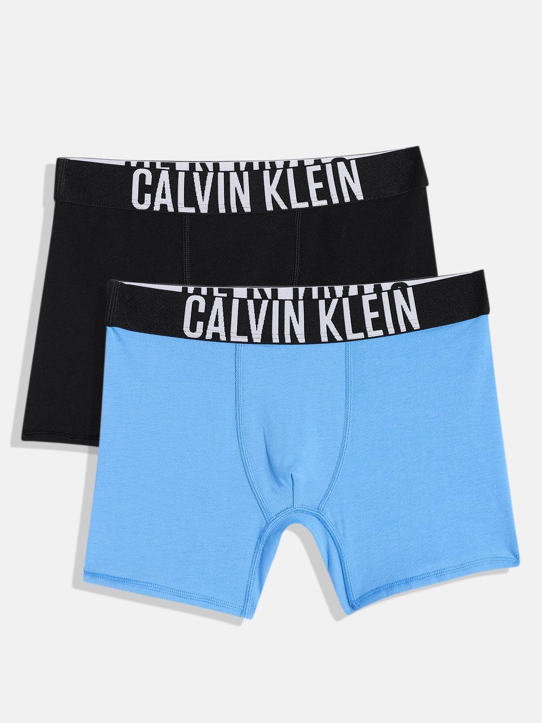 calvin klein underwear boys pack of 2 solid trunks b7004230sv