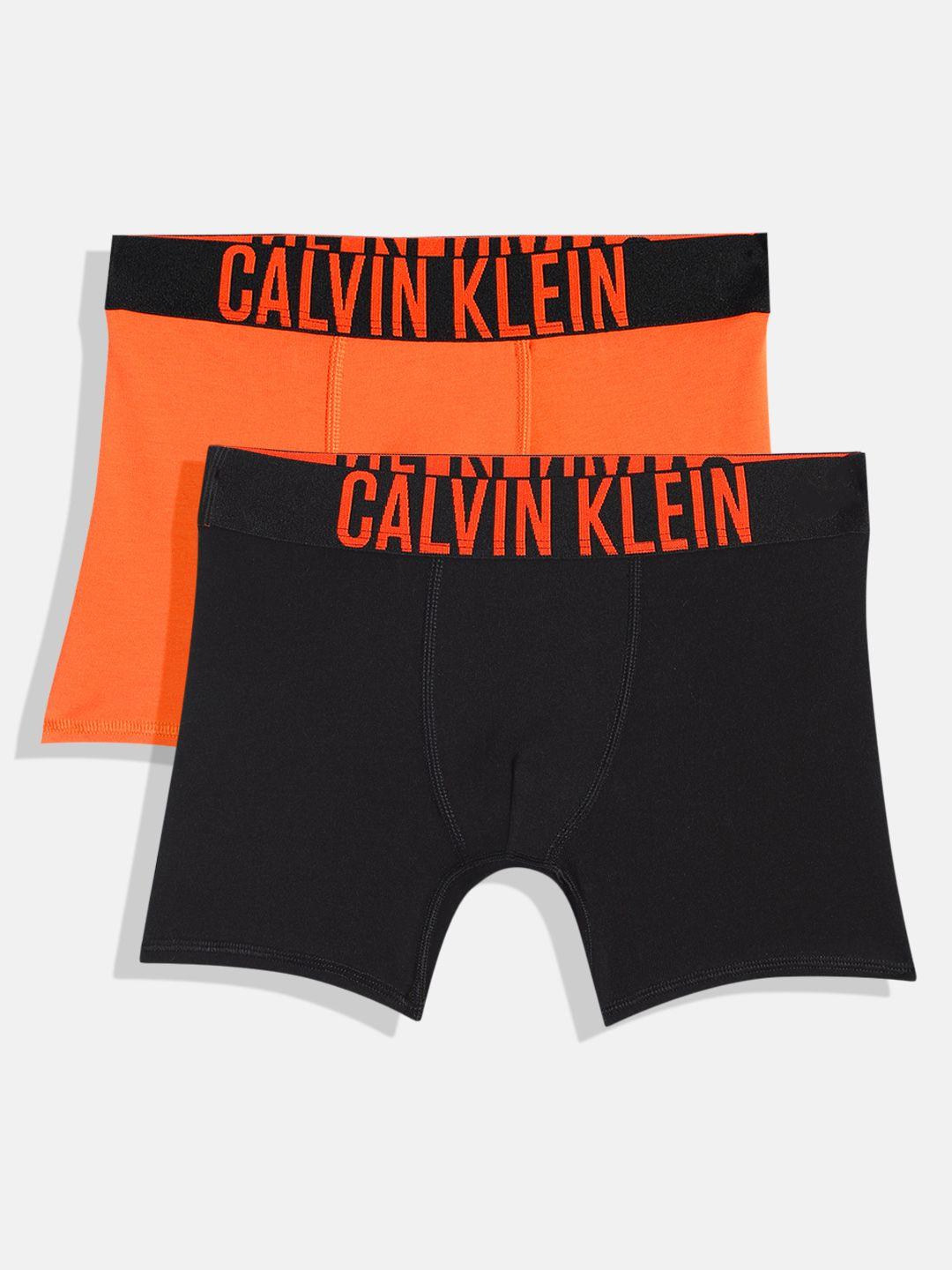 calvin klein underwear boys pack of 2 solid trunks b7004230u6