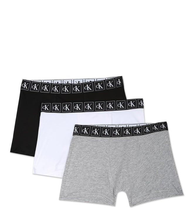 calvin klein underwear kids multicolor logo regular fit trunks - pack of 3