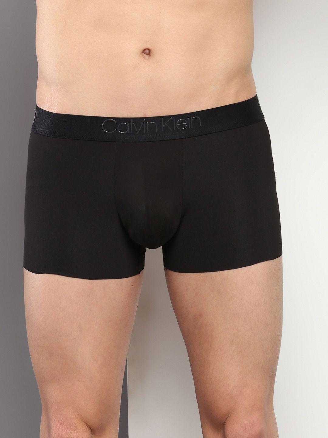 calvin klein underwear men brand logo waistband outer elastic trunk