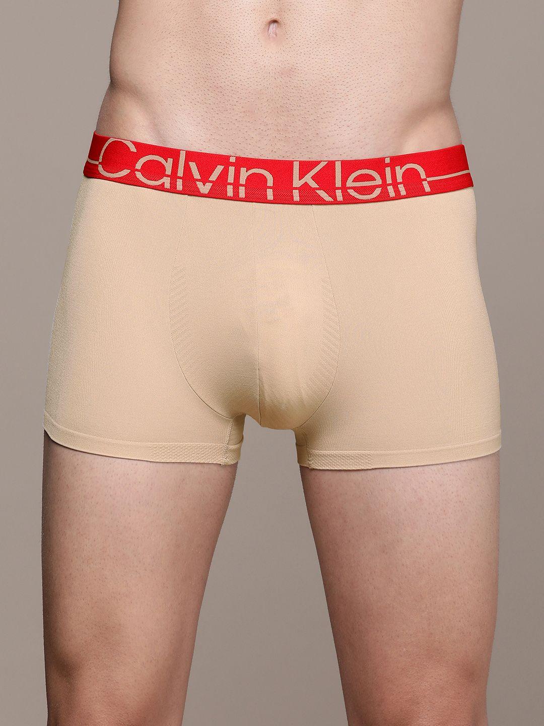 calvin klein underwear men brown solid low rise trunk