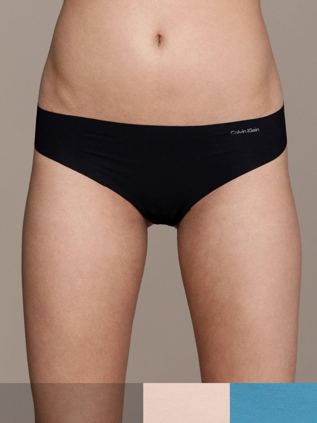 calvin klein underwear multi solid low waist pack of 3 thongs