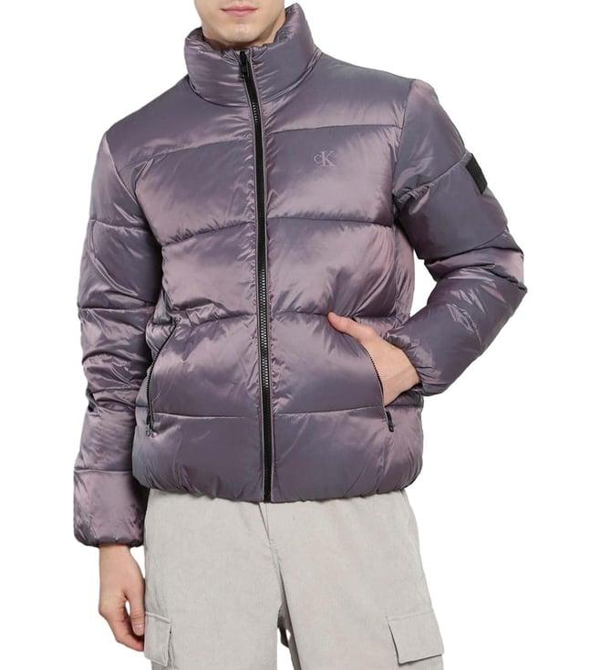 calvin klein amaranth relaxed fit puffer jacket