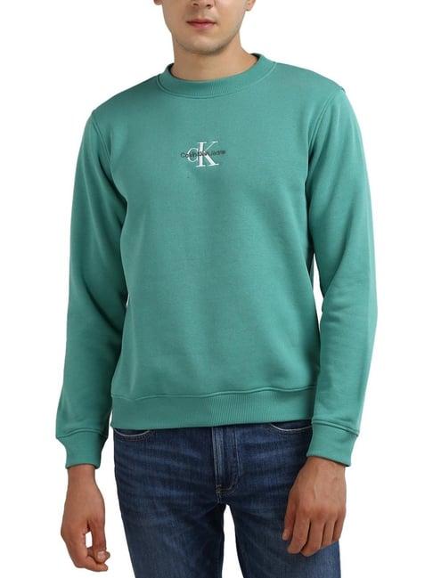 calvin klein bahama green regular fit sweatshirt