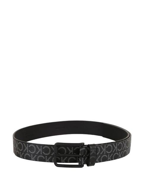 calvin klein black classic warmth logo belt