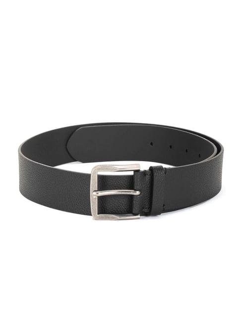 calvin klein black leather casual belt