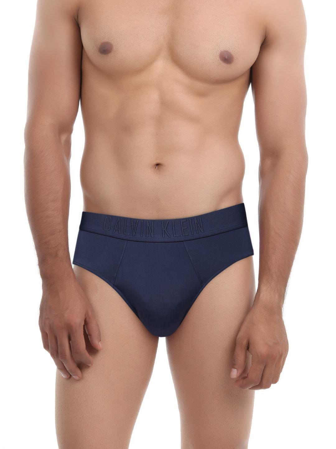 calvin klein black men navy blue hip briefs nb13038sb