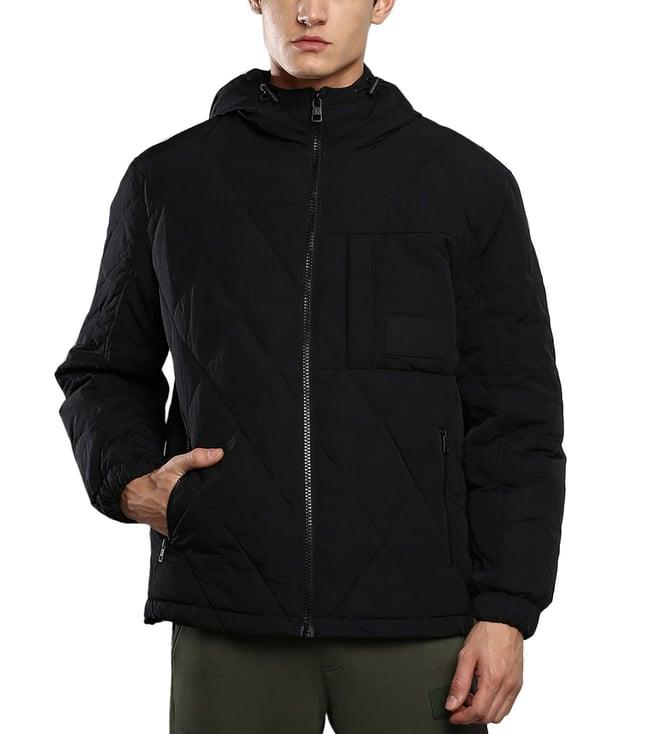 calvin klein black quilted regular fit quilted jacket