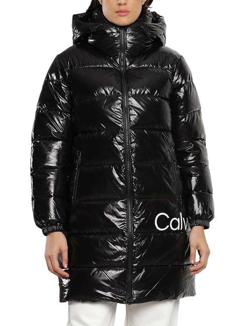 calvin klein black quilted relaxed fit puffer jacket