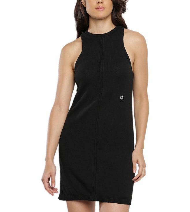 calvin klein black regular fit dress