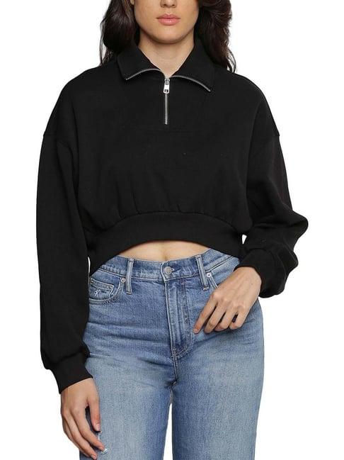 calvin klein black regular fit sweater