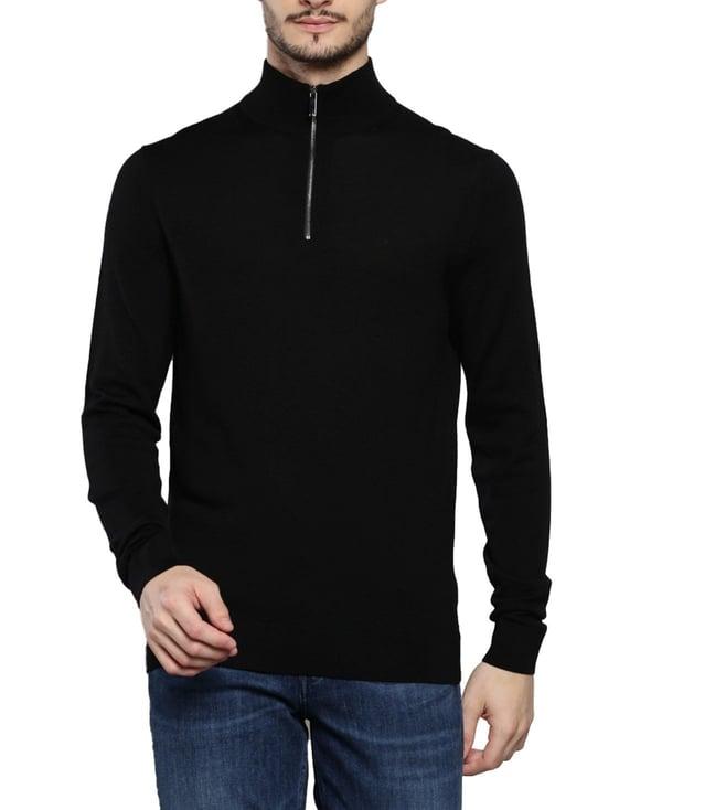 calvin klein black regular fit sweater