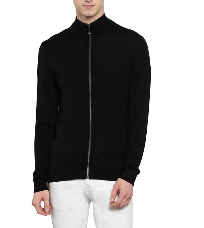 calvin klein black regular fit sweater