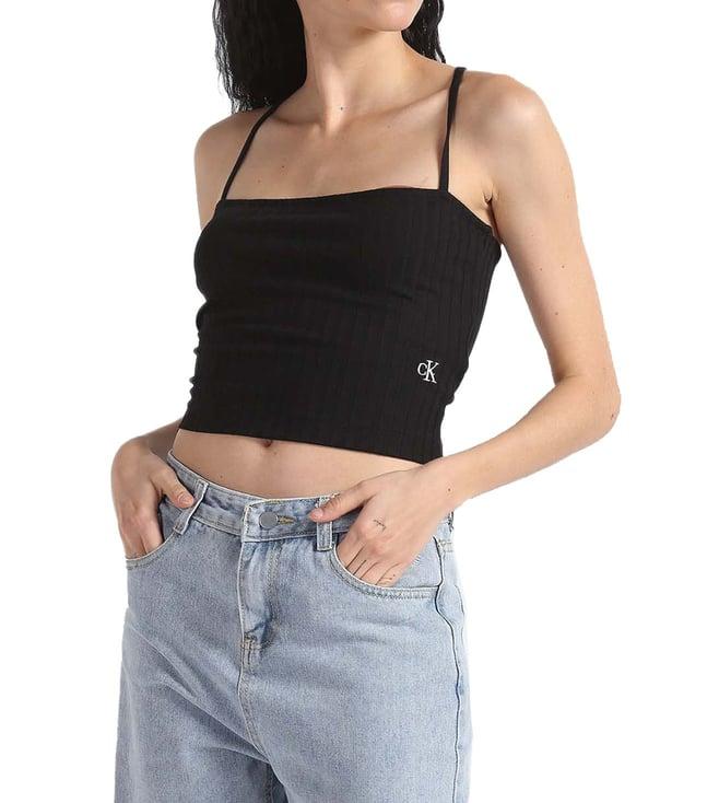 calvin klein black regular fit top