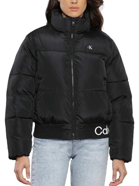 calvin klein black relaxed fit puffer jacket