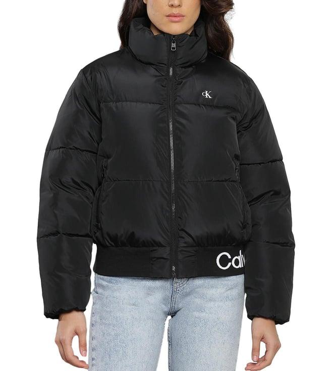 calvin klein black relaxed fit puffer jacket