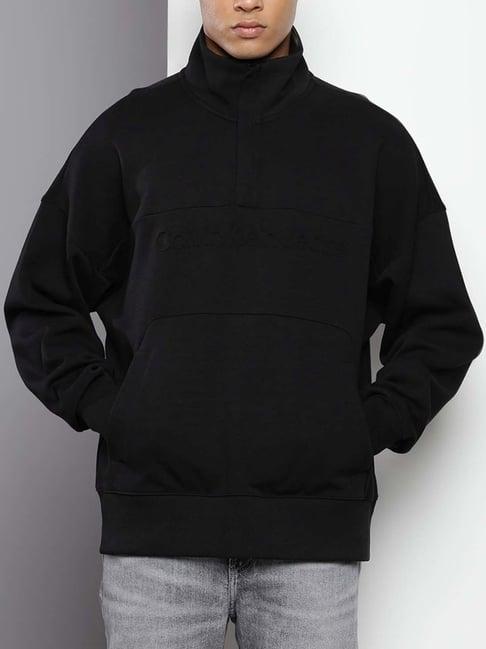 calvin klein black relaxed fit sweatshirt