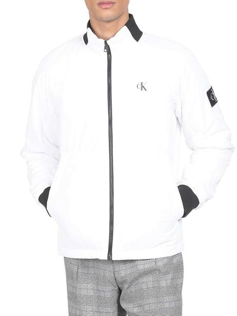 calvin klein bright white regular fit jacket