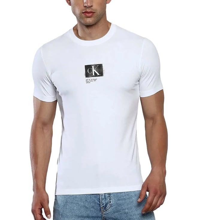 calvin klein bright white slim fit t-shirt