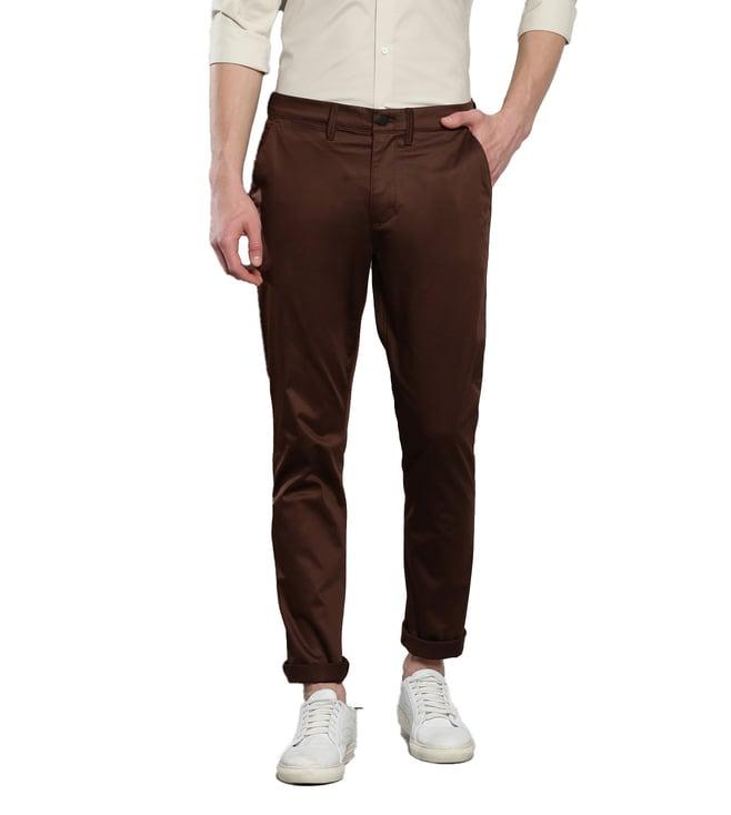 calvin klein brown slim fit chinos