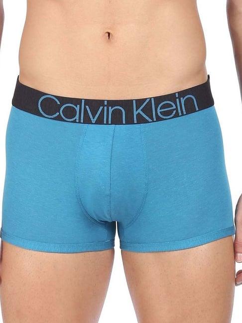 calvin klein casper blue regular fit logo printed trunks