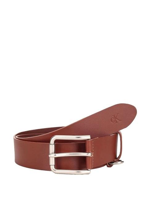calvin klein cognac classic leather belt