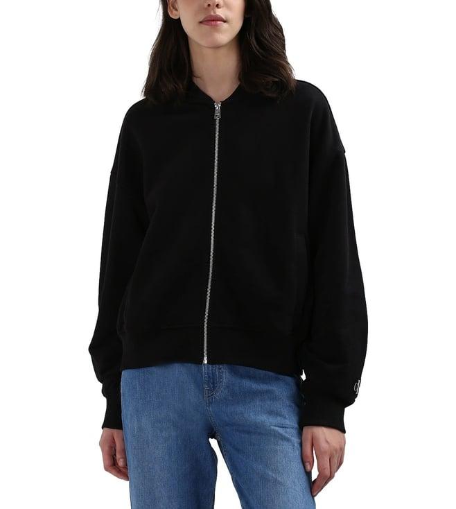 calvin klein cotton solid black jacket