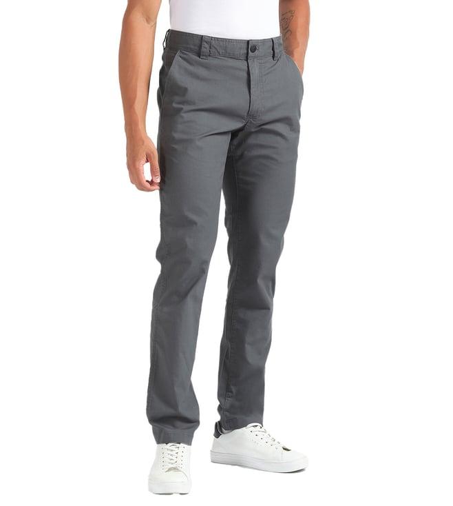 calvin klein dark grey tapered fit chinos