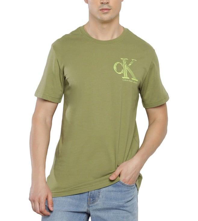 calvin klein dark juniper mens solid regular t-shirt