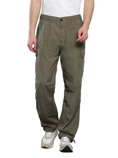 calvin klein dusty olive cotton straight fit cargos