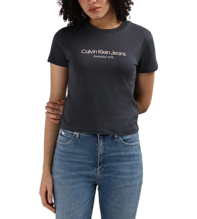 calvin klein ebony cotton women's t-shirt